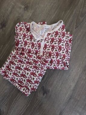 women’s Roller Rabbit Pink Monkey Print Pajama Set RUNS SMALL